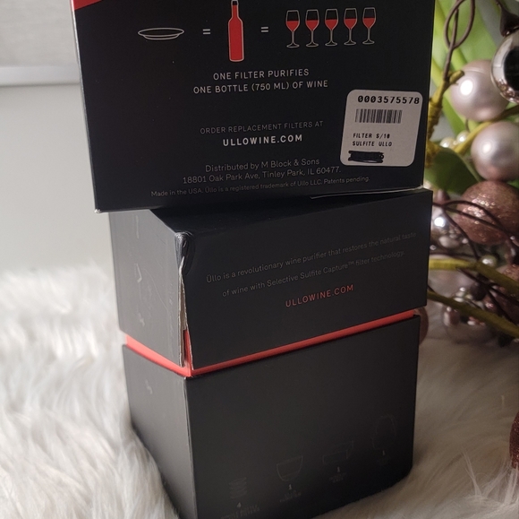 Bundle of 3Ullo Wine Purifier  Ullo Full Bottle Replacement Filter and Crate&Bar - Picture 3 of 13